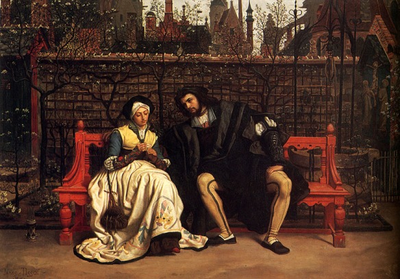Tissot Faust and Marguerite in the garden